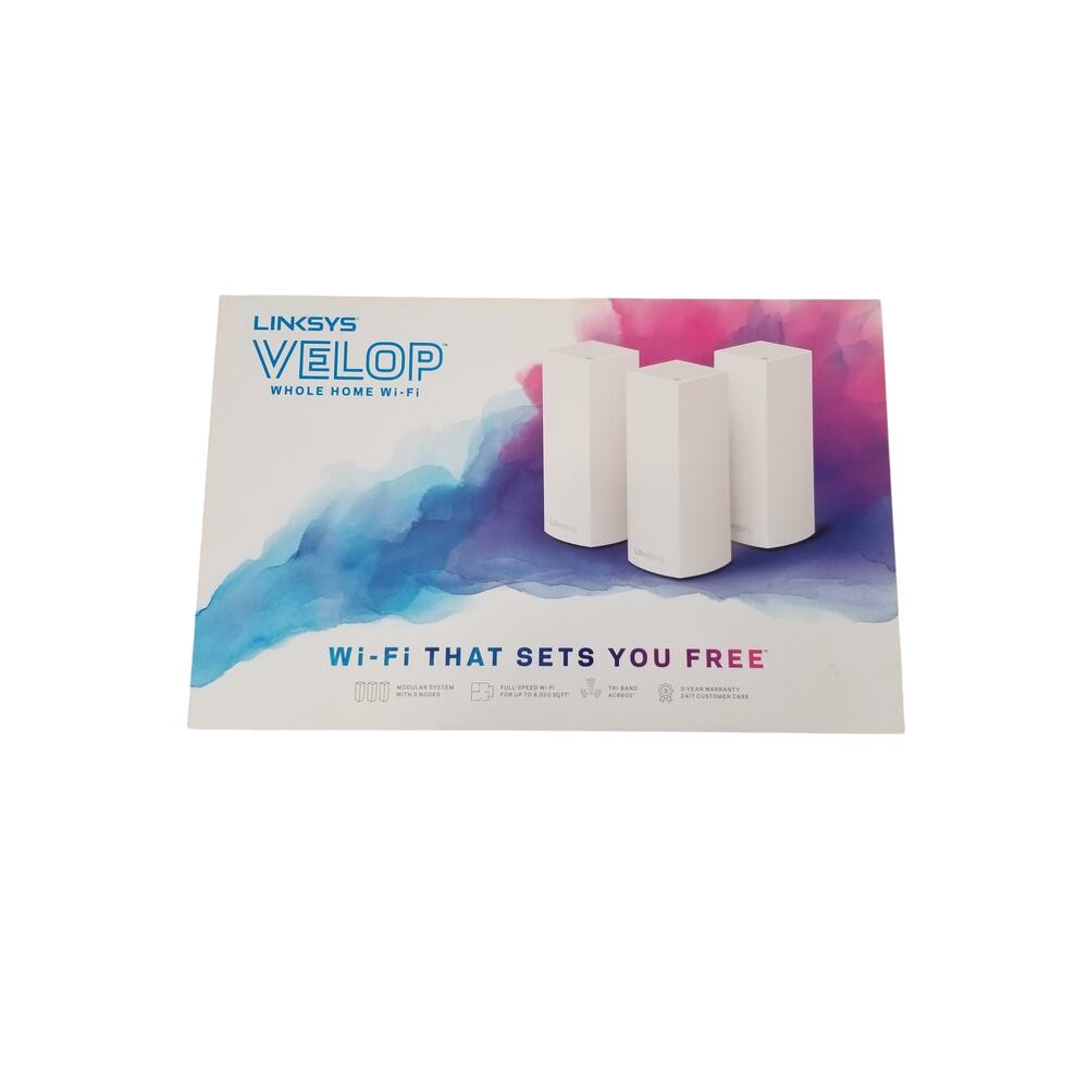 Linksys Velop WHW0303 Tri Band Home WiFi System 3 Pack Open Box